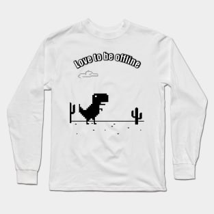 Offline T-rex T-shirt design Long Sleeve T-Shirt